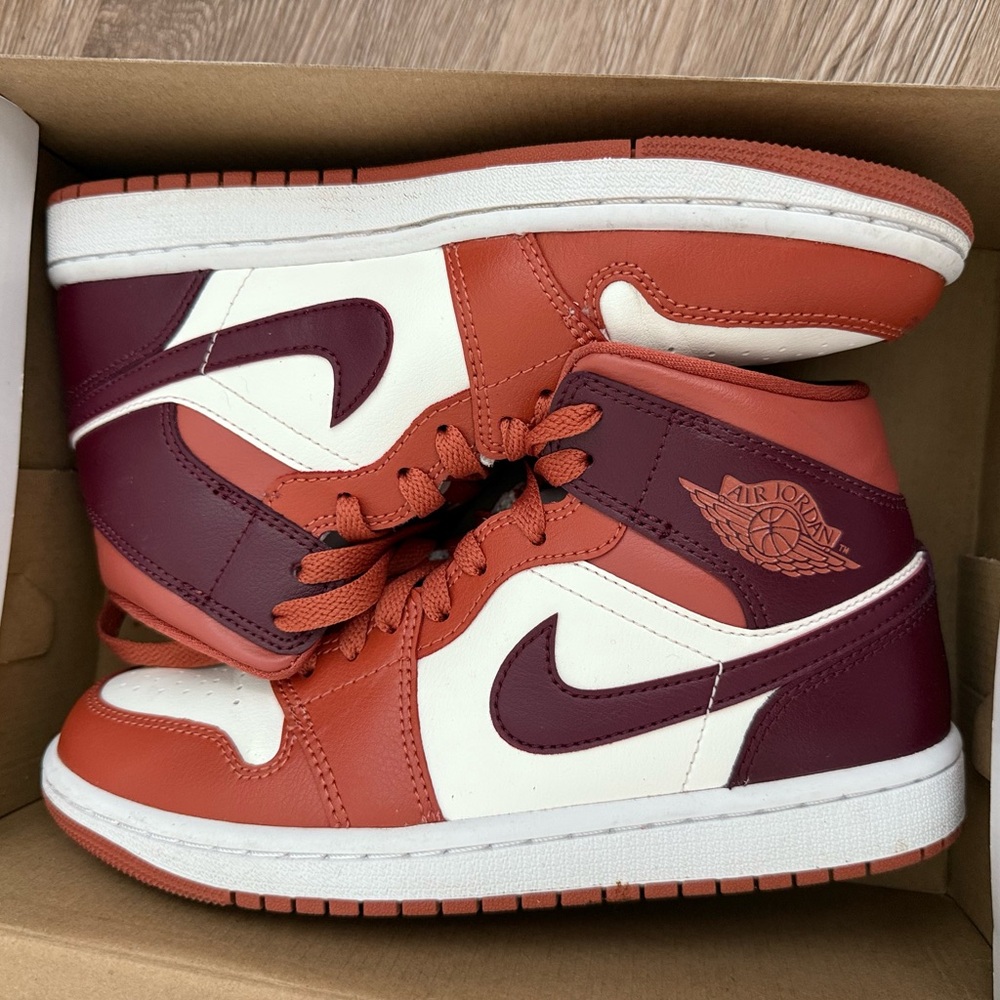 Nike Air Jordan Sneakers Red and White